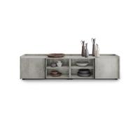 Mobile Basso Romina (183,6x36x44 cm), 2 Ante, Grigio Cemento