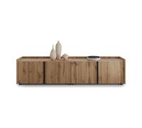 Mobile Basso Romina (183,6x36x44 cm), 4 Ante, Rovere Rustico