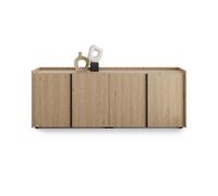 Mobile Basso Romina (183,6x36x70 cm), 4 Ante, Rovere Naturale