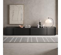 Mobile Basso Romina (273,6x36x44 cm), 6 Ante, Nero Frassino