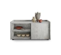 Mobile Basso Romina (93,6x36x44 cm), 1 Anta, Grigio Cemento