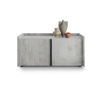 Mobile Basso Romina (93,6x36x44 cm), 2 Ante, Grigio Cemento