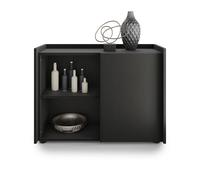 Mobile Basso Romina (93,6x36x70 cm), 1 Anta, Nero Frassino