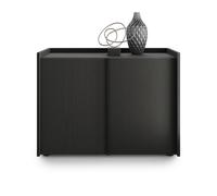 Mobile Basso Romina (93,6x36x70 cm), 2 Ante, Nero Frassino