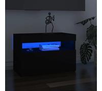 Mobile Basso Soggiorno,Mobiletto Tv Multifunzione Mobile Porta Tv Con Luci Led Nero 60x35x40 Cmadatto A Soggiorni, Camere Da Letto, Sotto Il Televisore