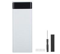 Mobile Battery Box - Shell Power Bank fai da te, versione carica rapida 8x18650 Power Bank Case, supporta tutti i modelli di ricarica del telefono cellulare(bianca)