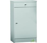 MOBILE BIANCO LACCATO 1 ANTA SPORTELLO + CASSETTO BAGNO MULTIUSO 46X34X80H CM