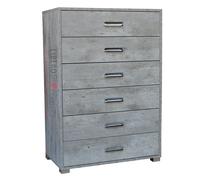 Mobile cassettiera grande - 6 cassetti H118 Cemento