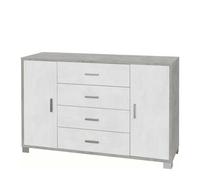 Mobile cassettiera in kit Sarmog 4 cassetti 112x70x41 cm cemento Cemento