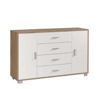 Mobile cassettiera in kit Sarmog 4 cassetti 112x70x41 cm noce-bianco Noce