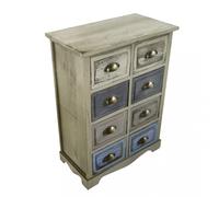 Mobile cassettiera in legno 8 cassetti organizzazione compatto e fisso 53x29xH73 cm