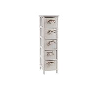 Mobile cassettiera in Legno Colore Bianco 5 cassetti Decoro Cuore 25 * 25 * 90 cm Arredamento casa 763984