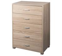 Mobile Cassettiera Mobiletto 5 Cassetti in Legno Design Moderno Querci 68x40x100