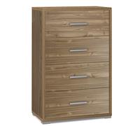 Mobile cassettiera noce stelvio con 4 cassetti in legno settimino 110x71x41 cm