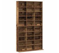 Mobile CD in legno composito 101 x 23 x 177,5 cm con ripiani per soggiorno | Design autoportante, finitura antigraffio, per CD e DVD, facile manutenzione, montaggio a parete incluso