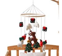 Mobile Christmas, Felt Reindeer Tree Hanging Wind Chime, 15.75x9.06x9.06 inches Soft Bassinet Crib Decor Toy for Nursery, Boys' Bedroom, Wall, Playroom, Children's Room, Holiday Gift, Birthday