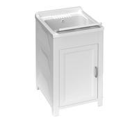 KIT LAVATOIO RESINA ANTIACIDO 45X50 CM BIANCO