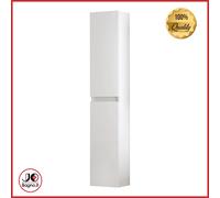Mobile Colonna Bagno Sospesa Bianco Lucido e Vari Colori Stretta Ripiani H 160