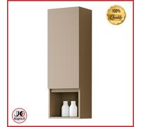 Mobile Colonna Bagno Sospeso Bianco Lucido e Colori Pensile con Vano a Giorno 30