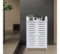 Mobile Colonna da bagno alto armadio a piedistallo per soggiorno, sala da pranzo, cucina, bagno, 40 x 35 x 71 cm (tre livelli)