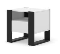 MOBILE COMODINO TAVOLINO DA CAMERA BIANCO OPACO 48x47.50x40cm MONDI