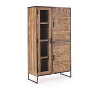 Mobile con Vetrina 3 Ante 90x40x160h cm Elmer