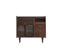 Mobile console Tavolino da ingresso color noce retrò da 110x40x100 cm, semplice mobiletto multifunzionale, mobiletto moderno in vetro for la casa Armadietto per buffet