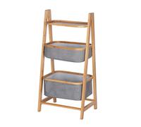 Mobile Contenitore Bambù Panca Portabiancheria Organizer Scaffale Bagno Baleari