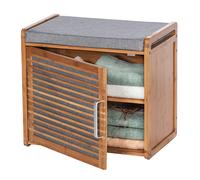 Mobile Contenitore Bambù Panca Portabiancheria Organizer Scaffale Bagno Baleari