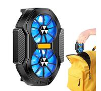 Mobile Cooler, Cooling Fan, Portable Phone Radiator, Fast Heat Dissipation, Lightweight Design, USB Powered, for Outdoor Vlog, Mobile Game, Long, (Black)
