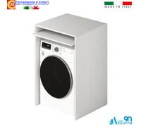Mobile Copri Lavatrice in Legno 71x61x105 cm Universale Bianco Frassino Argilla