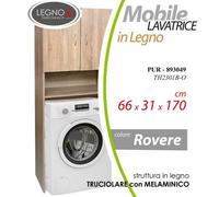 MOBILE COPRI LAVATRICE SCAFFALE LAVANDERIA RIPIANI SALVASPAZIO ROVERE 1706631