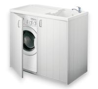 Mobile coprilavatrice a 2 ante con lavatoio bagno Reversibile 109x60xH93 cm