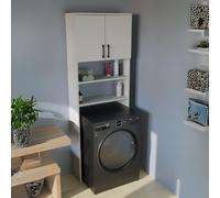 Mobile Coprilavatrice A Colonna 2 Ante 2 Vani 65x27x185 Window Rovere O Bianco