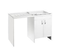 MOBILE COPRILAVATRICE CON VASCA Vasca a Dx - Bianco