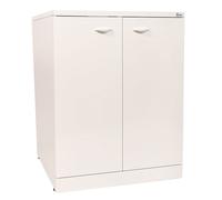 Mobile Coprilavatrice da Esterno 68x68x88 cm in Alluminio Bianco