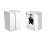 Mobile coprilavatrice in resina pvc bianco con maniglie per lavatrici standard