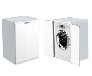 Mobile Coprilavatrice in Resina PVC Universale per Lavatrice da Interno Esterno