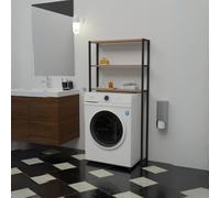 Mobile Coprilavatrice Stile Industrial 70x21x150 Con 3 Ripiani Ida Vari Colori