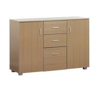 Mobile Credenza 3 Ante 2 Cassetti 120x82,50x40 cm in Legno Rovere