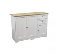 Mobile credenza da ingresso casa in legno bianco con ante 3 e 2 cassetti