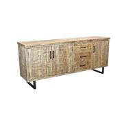 Mobile credenza da interno in legno e metallo a 3 ante e 3 cassetti Linea Classic