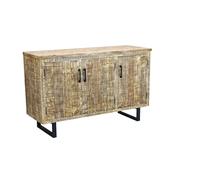 Mobile credenza in legno e metallo da interno a 3 ante e 2 ripiani Linea Classic