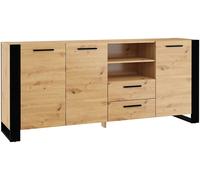 Mobile Credenza Nuka Cm 197 x 45 x 87H colore Rovere Rustico