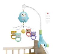 Mobile Crib, Cribs Mobile, 15.75x9.84x18.9 Inches Rotating Bed Bell, Gentle Music Box, Easy Installation, Basinet Rattles for Nursery Playpen Bedside Girls and Boys Use