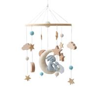 Mobile Crib, Stroller Crib Toy, Hangable Rotating with Soothing Movement, Nursery Decoration for Playpen, Childcare, Baby Shower, New Parents, Shopping, Picnic and Travel Use