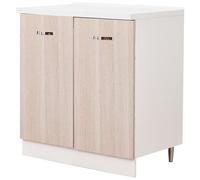 Mobile Cucina Base 2 Ante Componibile in Legno Colore Olmo 80x50 H85cm