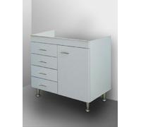 Mobile Cucina Bianco 80 cm Anta + Cassetti a sinistra
