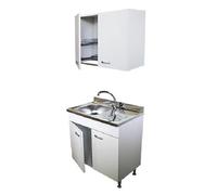 Mobile Cucina Bianco 80 cm con Lavello e Pensile Colapiatti