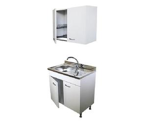 Mobile Cucina Bianco 80 cm con Lavello e Pensile Colapiatti
